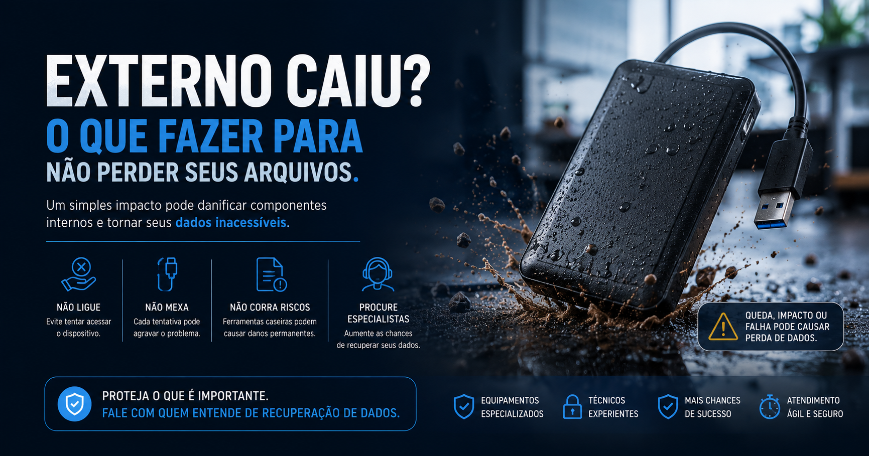 hd externo caiu: o que fazer pra não piorar