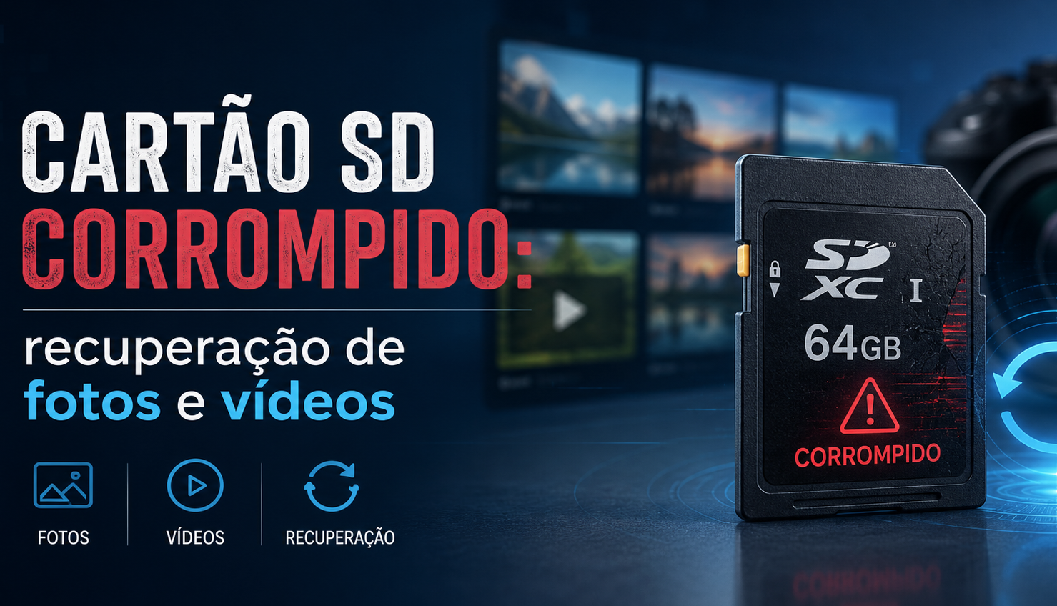 Cartão SD corrompido: recuperação de fotos e vídeos